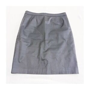 Atelier Coated Black Pencil Skirt Back Slit Zippered SZ10